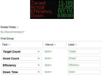 Image of interface for configuring your scoreboard run screen.