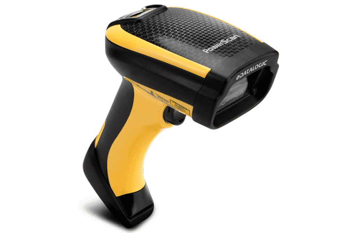 An industrial barcode scanner